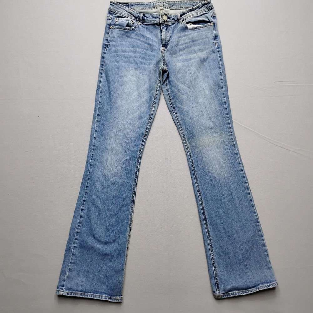 Aeropostale Womens Bootcut Jeans Blue Denim Long Size 10